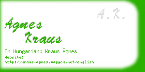 agnes kraus business card