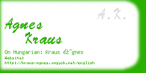 agnes kraus business card